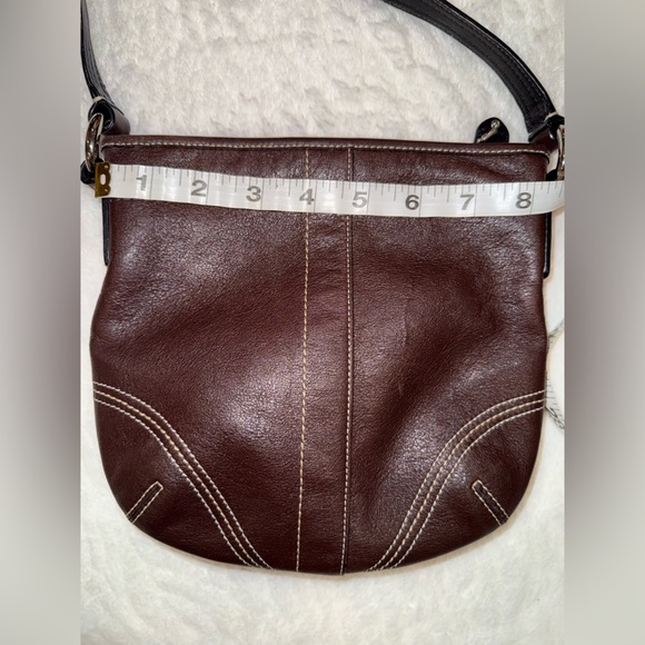 Coach Dark Brown Leather Crossbody Bag - Picture 9 of 10